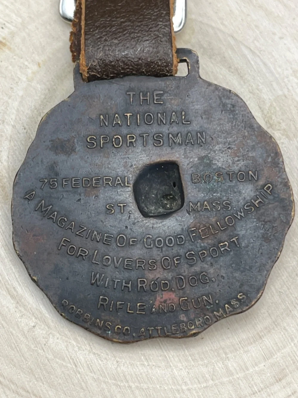 Vintage 1930's National Sportsman Magazine Pocket Watch Fob Collectible